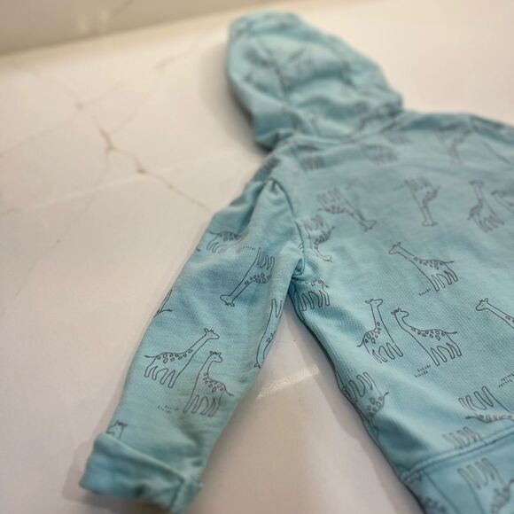 Giraffe Print Baby zip-up sweatshirt with Bow. - Picture 7 of 8